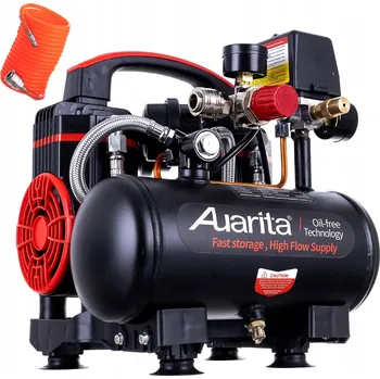 Kompresor BEZOLEJOVÝ KOMPRESOR 3L DVOJPÍSTOVÝ KOMPRESOR AUARITA 900W + hadice 5 m