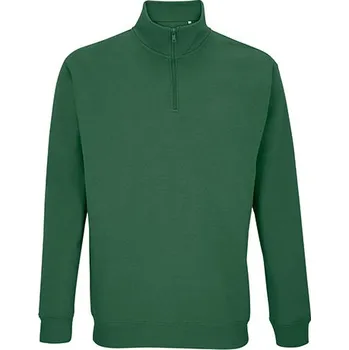 Pánská mikina SOL´S Mikina unisex Conrad na 1/4 zip Barva: bottle green, Velikost: 4XL G_L04234