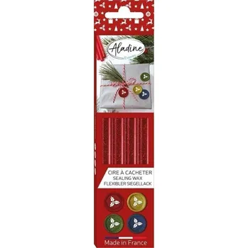 Pečeť Aladine 72453 Pečetní vosk Sparkling Red