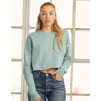 Dámská móda Bella Dámské Cropped Crew Fleece Barva: Černá, Velikost: XL G_BL7503