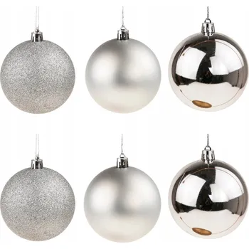 Vánoční dekorace Hladká Vánoční Koule vánoční koule 8 cm 6 ks