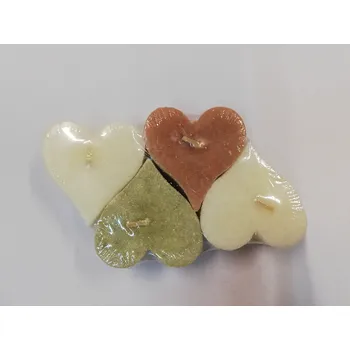 Svíčka Svíčka vonná z palmového vosku - sada 4 svíček srdíčko - č.5