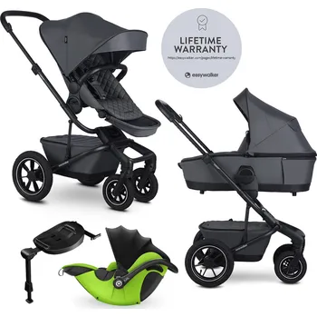 Kočárek EASYWALKER Kočárek kombinovaný Harvey⁵ Premium 2v1 Mineral Grey LITE AIR + KIDDY Evoluna i-size 2