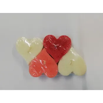 Svíčka Svíčka vonná z palmového vosku - sada 4 svíček srdíčko - č.2