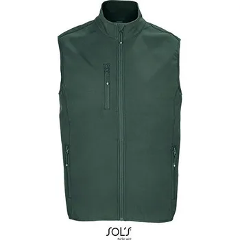 SOL´S Pánská softshellová zateplovací vesta a Falcon na zip Barva: Modrá, Velikost: 4XL G_L03825