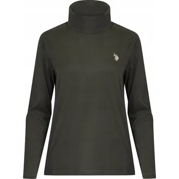 U.S. Polo Assn. dámské golfové tričko zelené s dlouhým rukávem JENY bavlna velikost XS