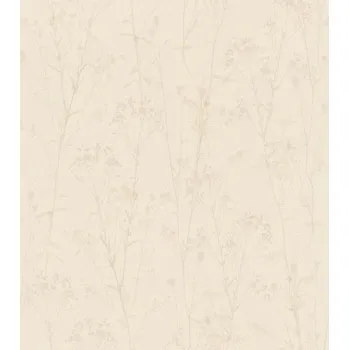 Tapeta RASCH | Vliesová tapeta na zeď Peonies 582130 | 0,53 x 10,05 m | krémová, béžová + Krémová, béžová vliesová tapeta na stěnu 582130 v rozměru 0,53 x 10,05 m