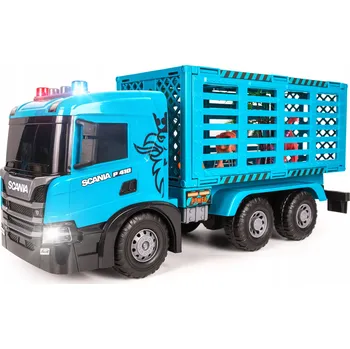autíčko VELKÉ NÁKLADNÍ AUTO SCANIA P 410 XXL PŘEPRAVA ZVÍŘAT, světla a zvuky
