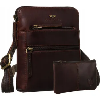 Peterson pánská taška přes rameno Kožená taška pro muže PTN 1903E-OPU-0338 B hnědá