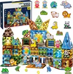 WOOPIE Stavebnice Svítící 3D svět zvířat 124 dílků