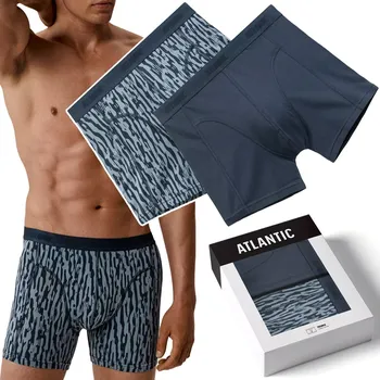 Pánské oblečení Pánské boxerky 2-BALENÍ Přiléhavé Sportovní Trenýrky ATLANTIC 2MH-175 - L