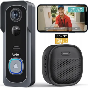 IP kamera 2K WIFI VIDEOZVONEK 2,4 GHz KAMERA FULL HD CHYTRÝ VIDEOZVONEK 1296p PIR