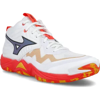 Pánská sportovní obuv Mizuno Wave Momentum Elite Mid V1GA251701 - white/fiery coral 2/citrus 46