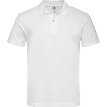 Pánské tričko Stedman® Klasické Polo Barva: white, Velikost: 4XL G_S510