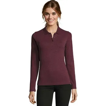 Pánské tričko SOL´S Dámská piqué polokošile s dlouhým rukávem Perfect Barva: Hnědá, Velikost: 3XL G_L02083