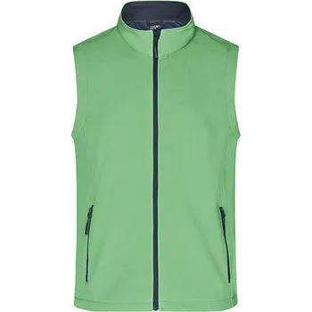 Pánská vesta James&Nicholson Pánská promo softshellová vesta a Barva: green, Velikost: M G_JN1128