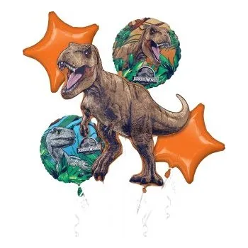 Balónek Buket - Jurský svět Dominion - fóliové balónky 5ks