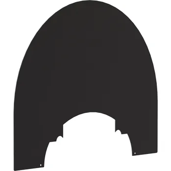 Krbová kamna Ocelová základna pod kamna Erik 70x53 cm, černá, půlkruhová