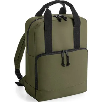 Módní doplněk BagBase Recyklovaný chladící batoh s dvojitou rukojetí Barva: Military Green, Velikost: 40 x 30 x 14 cm G_BG287