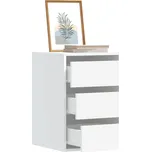 vidaXL Rohová zásuvková komoda bílá 40 x 41 x 58 cm kompozit