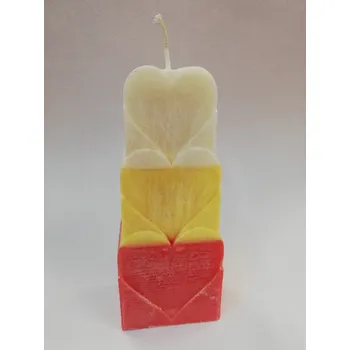 Svíčka Svíčka vonná z palmového vosku - srdce - Višeň, citron