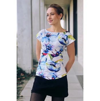 Krásná mamka Kojicí tričko Sofia VISKÓZA watercolor flowers Velikost: S