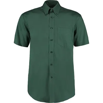 Pánské tričko Kustom Kit Pánská košile Classic Fit Premium Oxford s krátkým rukávem Barva: bottle green, Velikost: 53/54 (5XL/21) G_K109