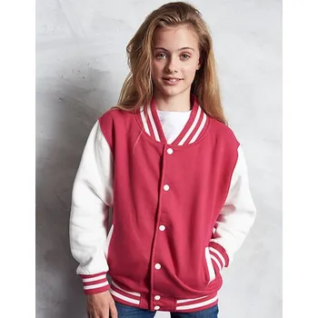 Chlapecká bunda Just Hoods Dětská bunda Varsity Barva: Vínová, Velikost: 5/6 (S) G_JH043K