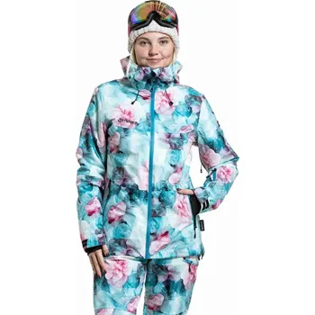 Meatfly dámská SNB & SKI bunda Kirsten Pink Flowers | Růžová | Velikost XL