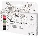 Sada křídových fixů KREUL na sklo a porcelán - 5 ks