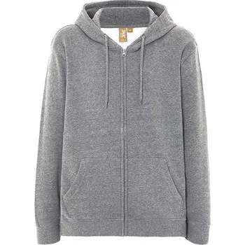 Pánská mikina JHK Unisex mikina Fuji s kapucí a zipem Barva: Grey Melange, Velikost: XXL G_JHK425