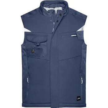 Pánská vesta James&Nicholson Softshellová vesta a pro řemeslníky -STRONG- Barva: navy, Velikost: 3XL G_JN825