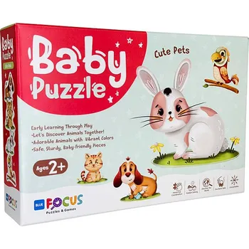 Puzzle Hafotoys Velké dětské puzzle pro nejmenší Cute pets, 13 dílků