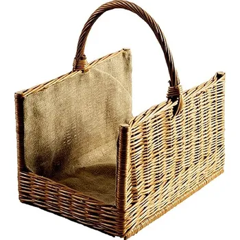 Home Koš na dřevo ke krbu s jutou 45 cm přírodní