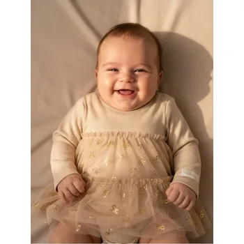 Body Sinsay - Body se šatičkami - béžová - 852FW-08X - 852FW-08X-80