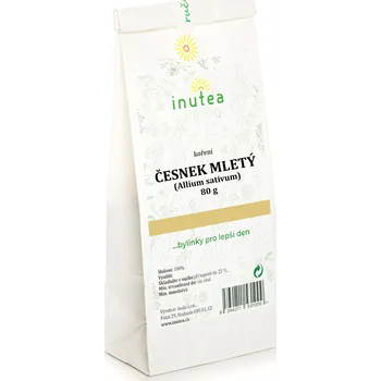 Koření inutea Česnek kuchyňský mletý – 80 g v pytlíku - papírový pytlík