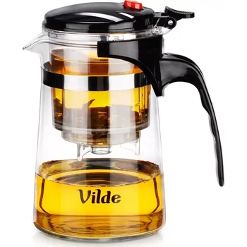 Konvice na čaj Skleněná konvice se spodním spařovačem na čaj 600 ml