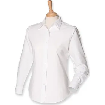 Dámská košile Henbury Dámská klasická košile Oxford s dlouhým rukávem Barva: white, Velikost: XL G_W511