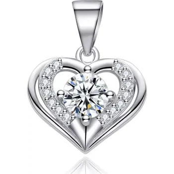 Přívěsek ST-NB-4386 Stříbrný přívěšek srdíčko se zirkony