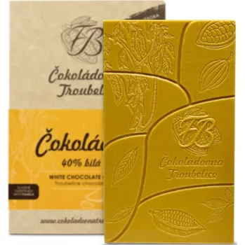Čokoláda Čokoládovna Troubelice Čokoláda bílá 40% zlaté mléko, 45 g - EDICIÓN NUEVA