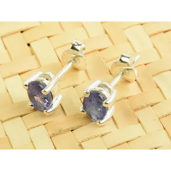 Náušnice Náušnice Tanzanit ovál Ag 925/1000