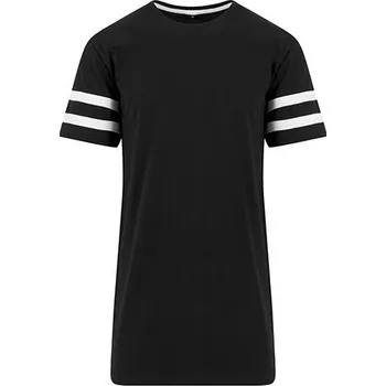 Build Your Brand Tričko z pruhovaného žerzeje Barva: black, Velikost: S G_BY032