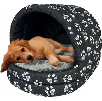 Pelíšek pro psa Szyszka Bouda pro psa černá 62 cm x 52 cm