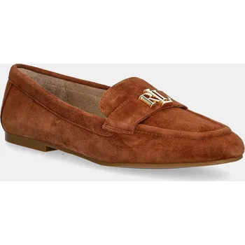Dámské mokasíny Semišové mokasíny Lauren Ralph Lauren Averi III dámské, hnědá barva, na plochém podpatku, 802946809014 802946809014.200 88X, EUR 36.5