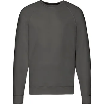 Dámská mikina Fruit of the Loom Lehká raglánová mikina Barva: Light Graphite (Solid), Velikost: L G_F310