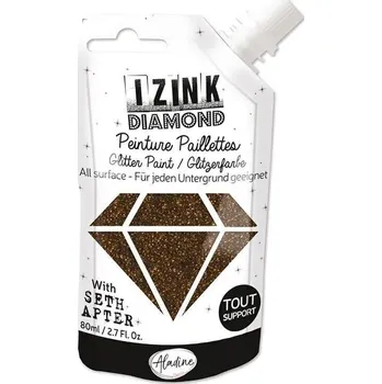 Speciální výtvarná barva Aladine Izink Diamantová barva Coffee Brown 80 ml 1 ks