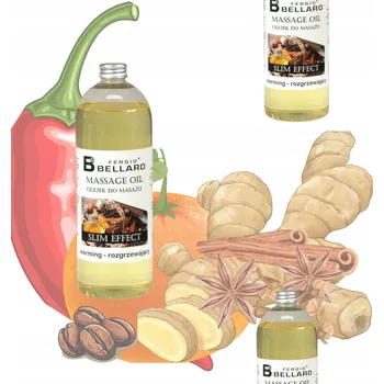Masážní přípravek Masážní olej Fergio Bellaro Slim Effect hřejivý 1000 ml