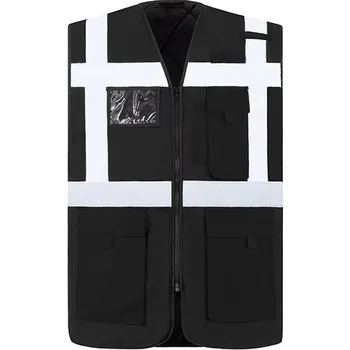 Korntex Komfortní bezpečnostní vesta a Wismar s polstrováním CO2 neutrální Barva: black, Velikost: 3XL G_KX165