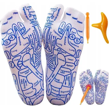 Dámské ponožky REFLEXOLOGICKÉ PONOŽKY LEŽÉROVÁ MASÁŽ POMOCNÁ MASÁŽ CHODIDEL 28,5CMX8CM ŽLUTÁ