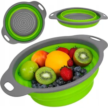 Cedník a síto Skládací silikonový cedník s uchy Cedník Silikonové Sítko